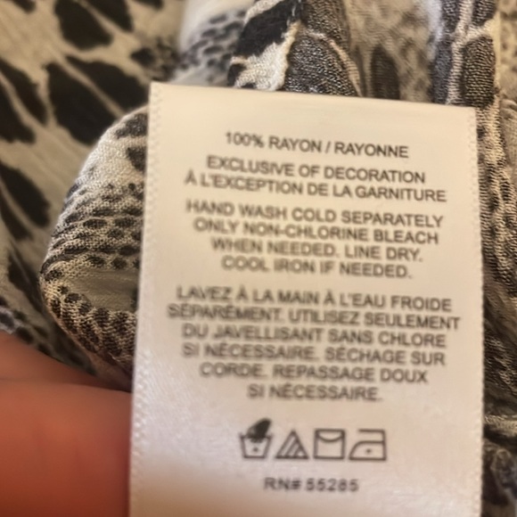 Express women’s medium 8 10 top blouse cami cream grey black macrame peplum - Picture 6 of 9